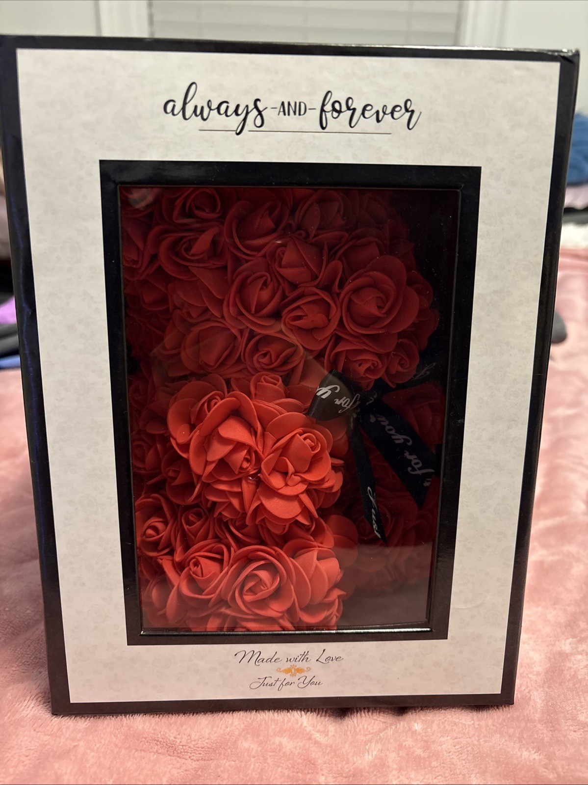 Always And Forever Flower Bear Red Rose In Box