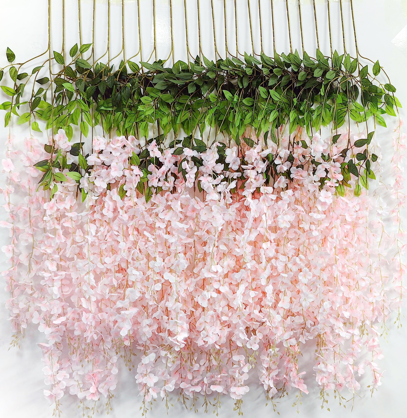 Wisteria Hanging Flowers 12 Pack Artificial Flowers Fake Wisteria Vine Rattan…