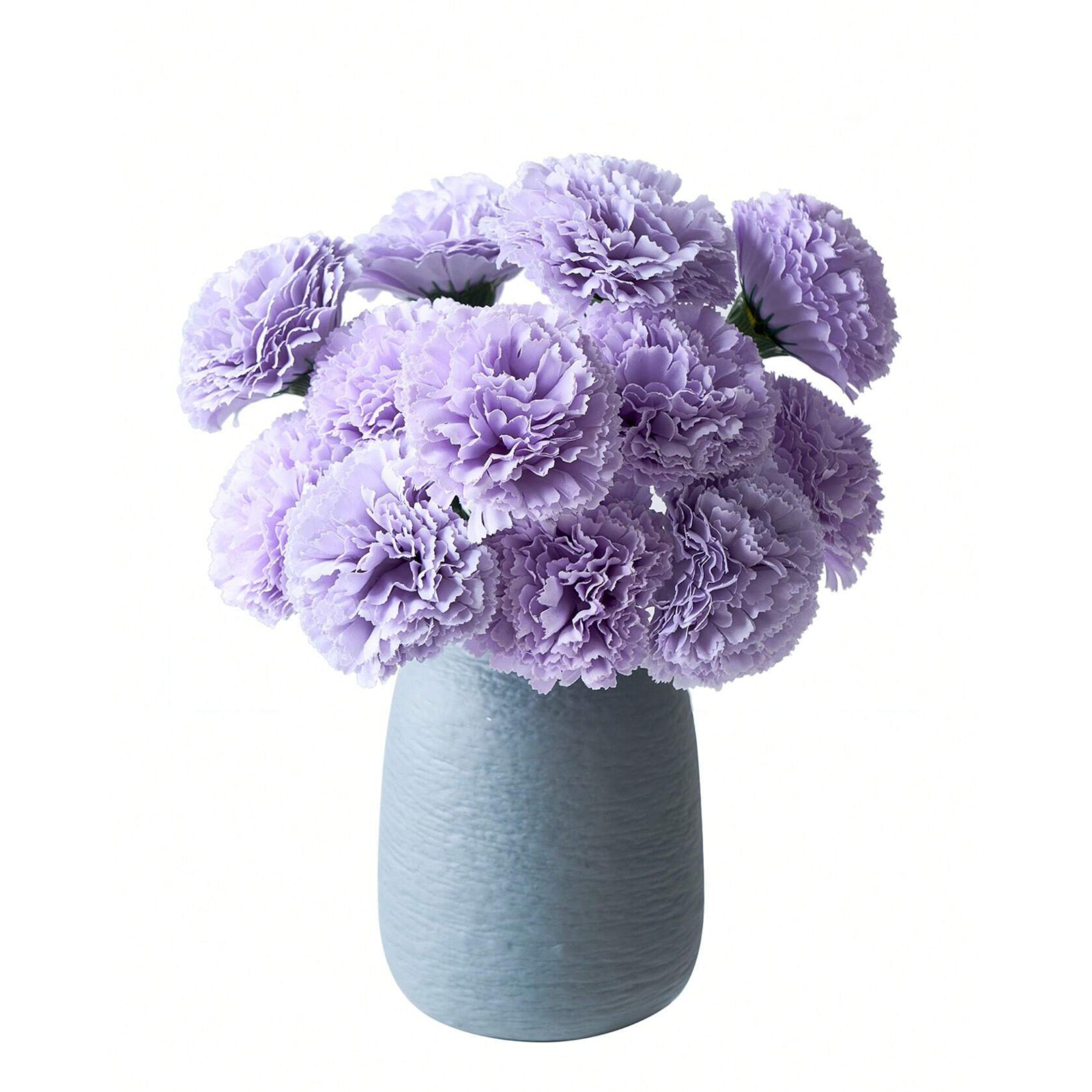 12PCS Artificial Carnation Flowers Silk Stem Wedding Funeral Bouquet Decor USA