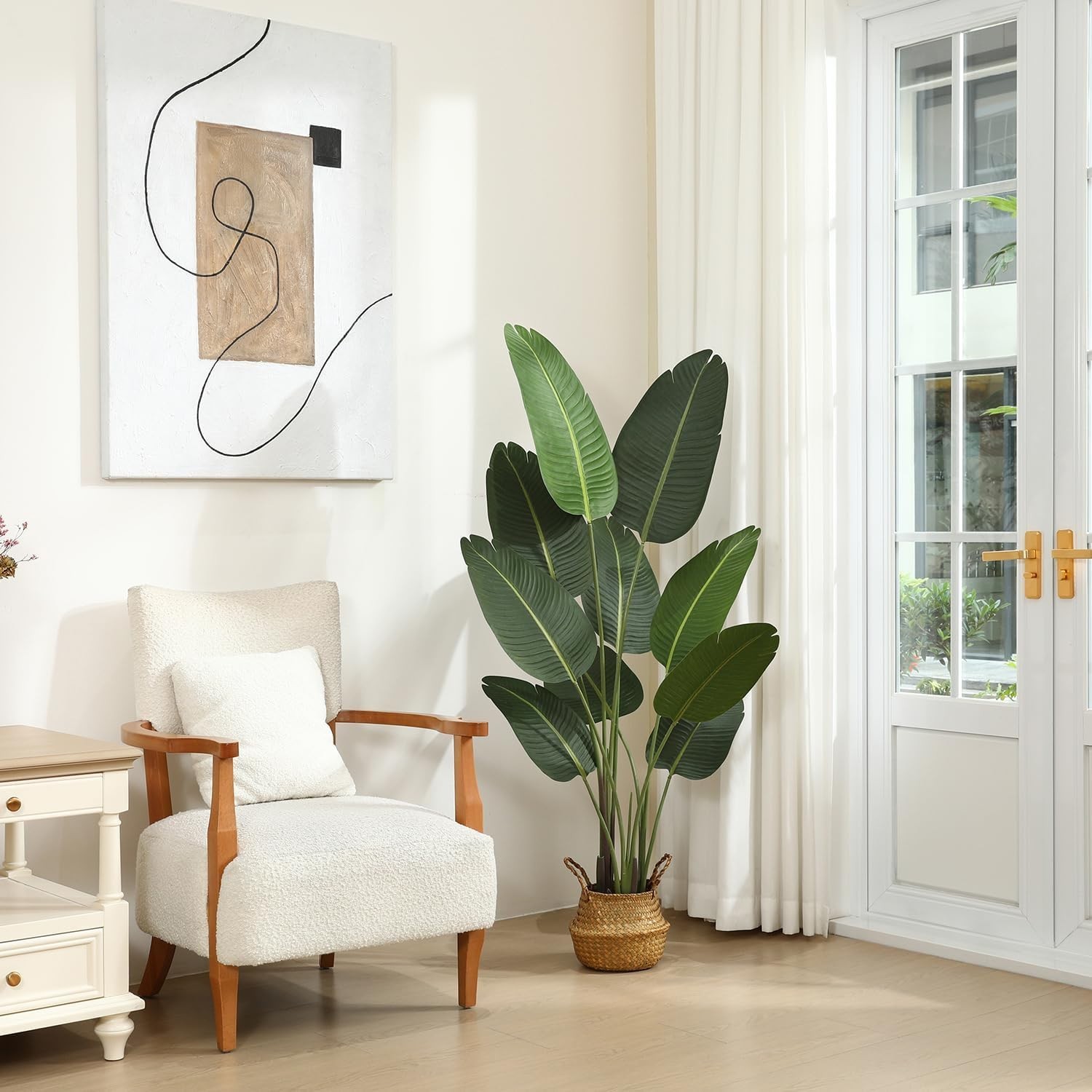 Artificial Bird of Paradise Plants in Basket