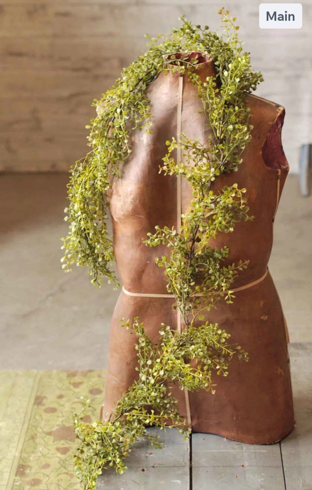 6ft Artificial Baby Grass Garland Variegated Greenery Spring Home Decor