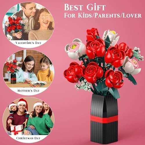 Lego Flowers Bouquet Building Set, Creative Artificial Wildflowers Botanical