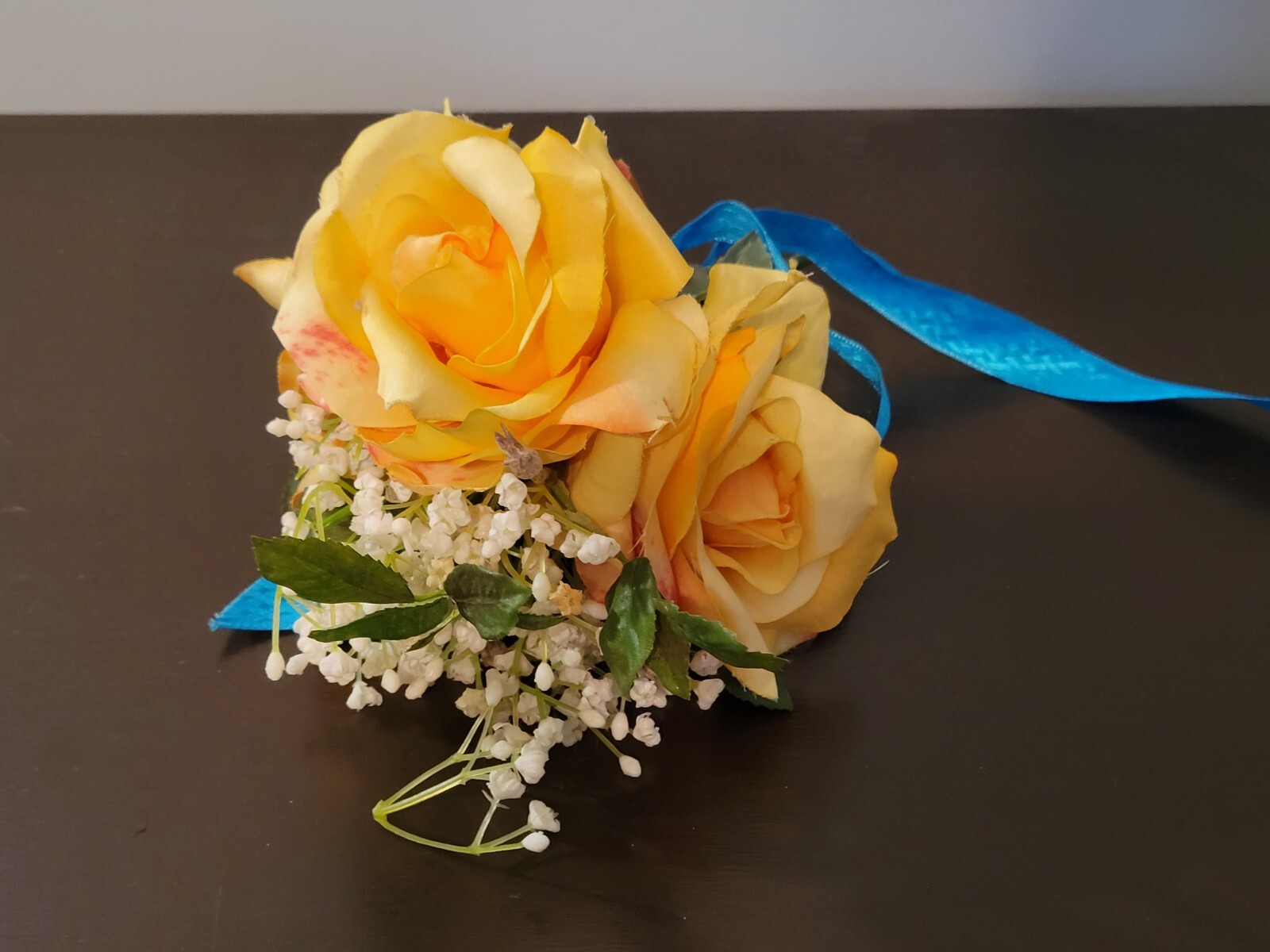 Artificial Fresh Cut A.A.F. Garden Rose Cutting Yellow Rose Bouquet (NEW)