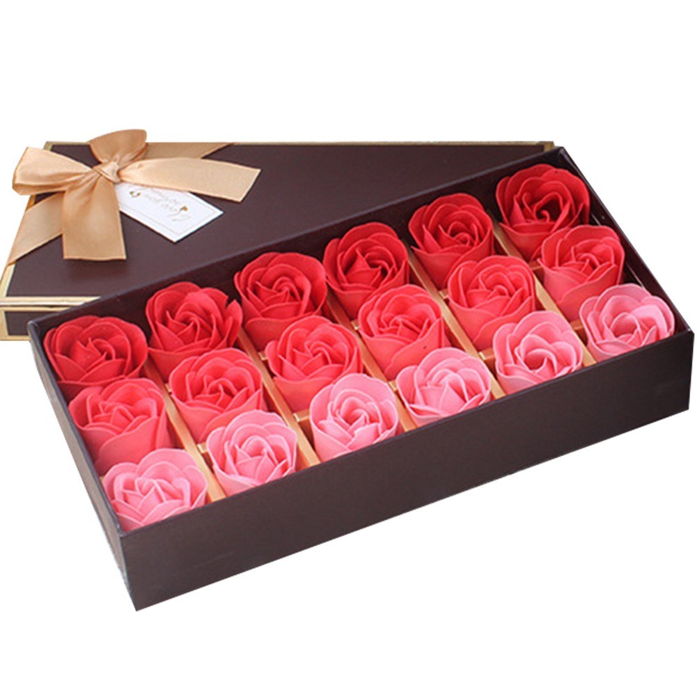 Women’s Day Valentine’s Day Present 18 Roses Soap Flower Present Box New