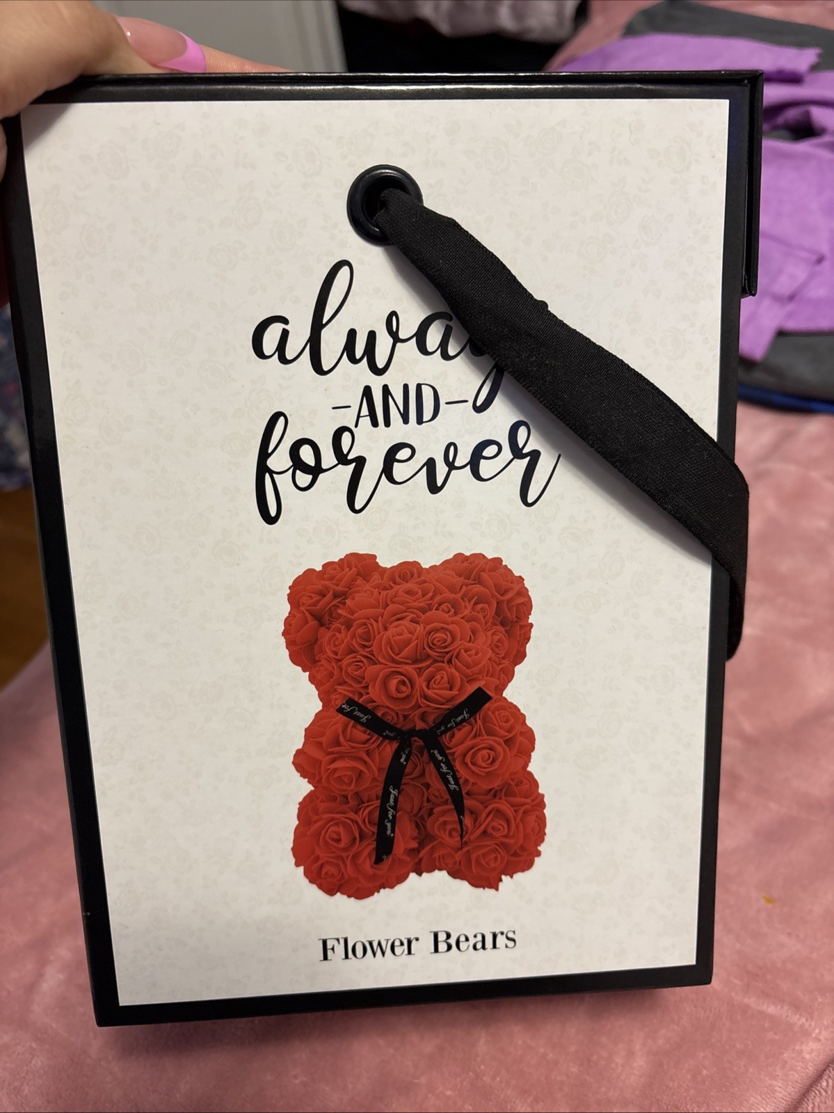 Always And Forever Flower Bear Red Rose In Box