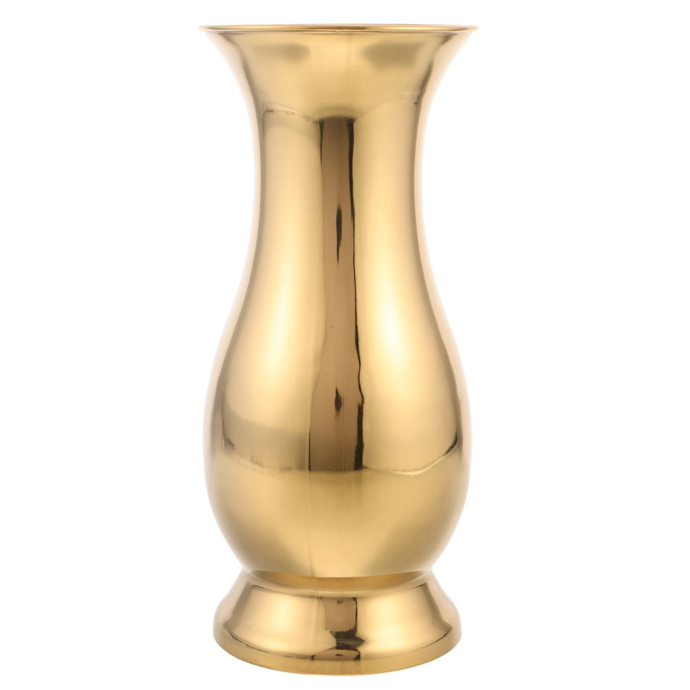 Metal Vase for Wedding Centerpiece – Brushed Stainless Steel Flower Vase –