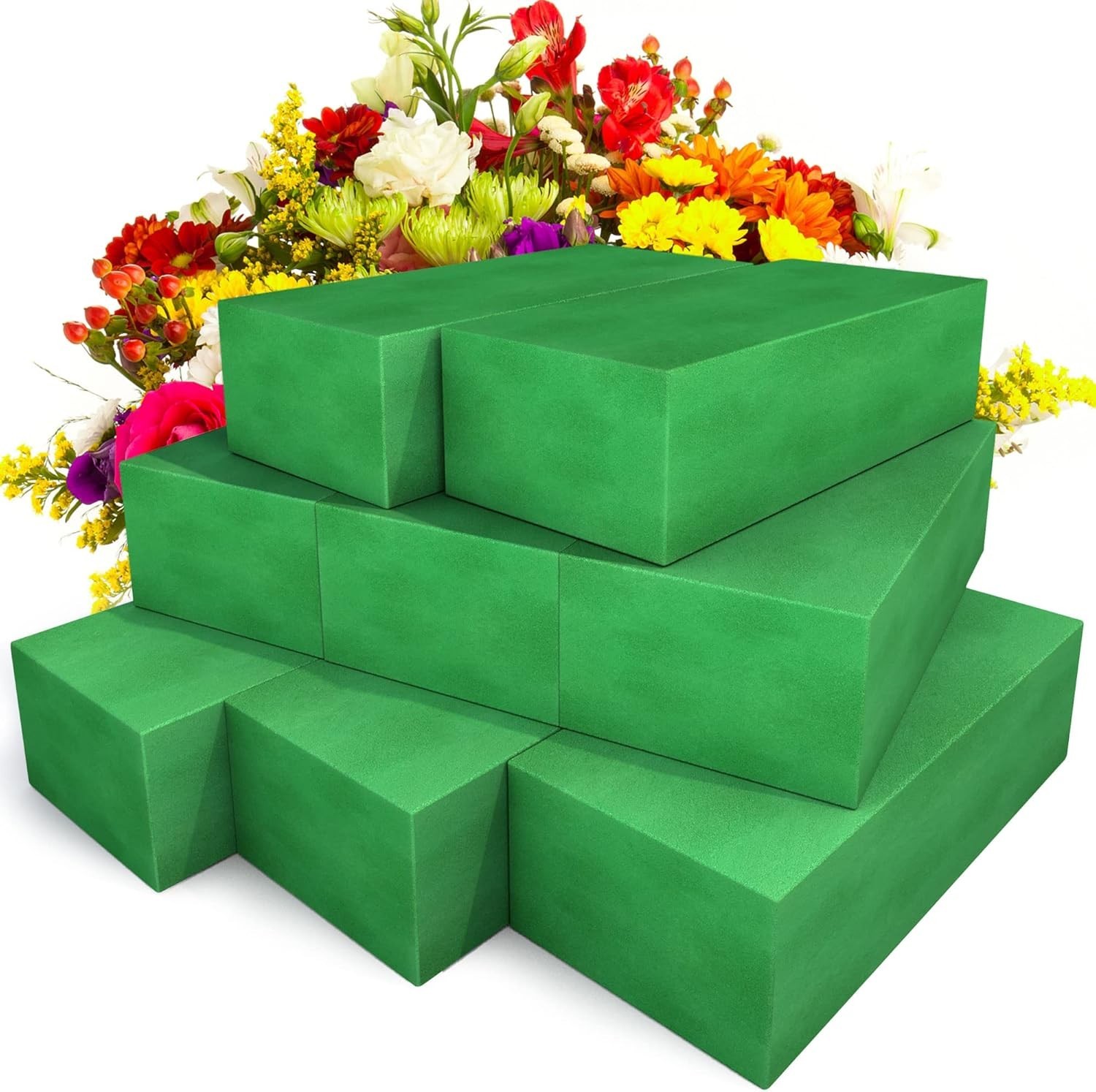 Pack of 2 Large Size Floral Foam Blocks Fresh & Artificial Flowers 9” L x 4” W