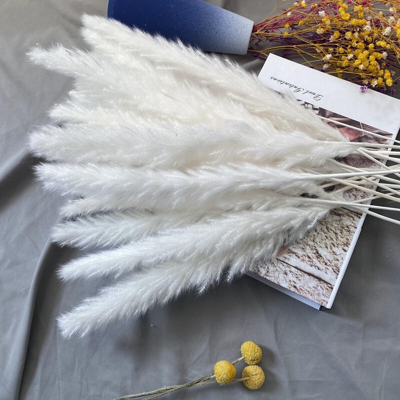 45PCS Natural Dried Pampas Grass 24 In. Reed Flower Wedding Bouquet Home Decors