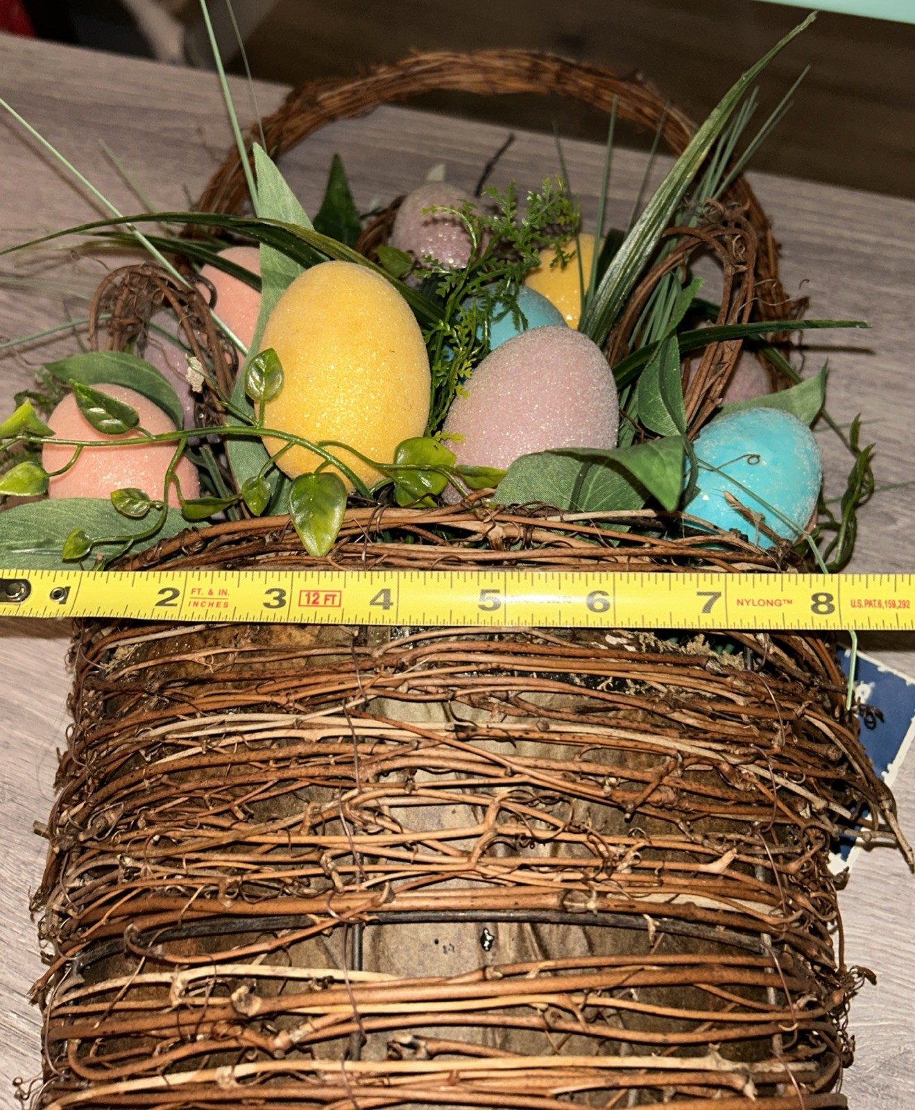 Woven Vine Wall Hanging With Easter Eggs