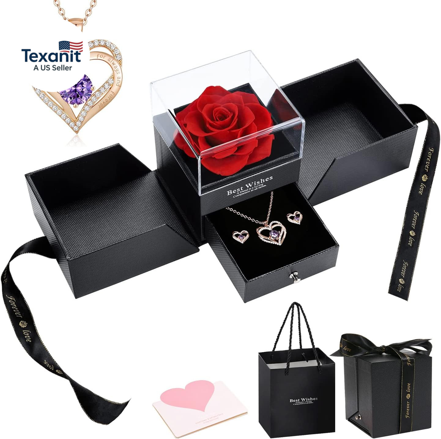 Valentines Day Gifts Forever Preserved Rose Love Box Regalos Para Mujer Eternal