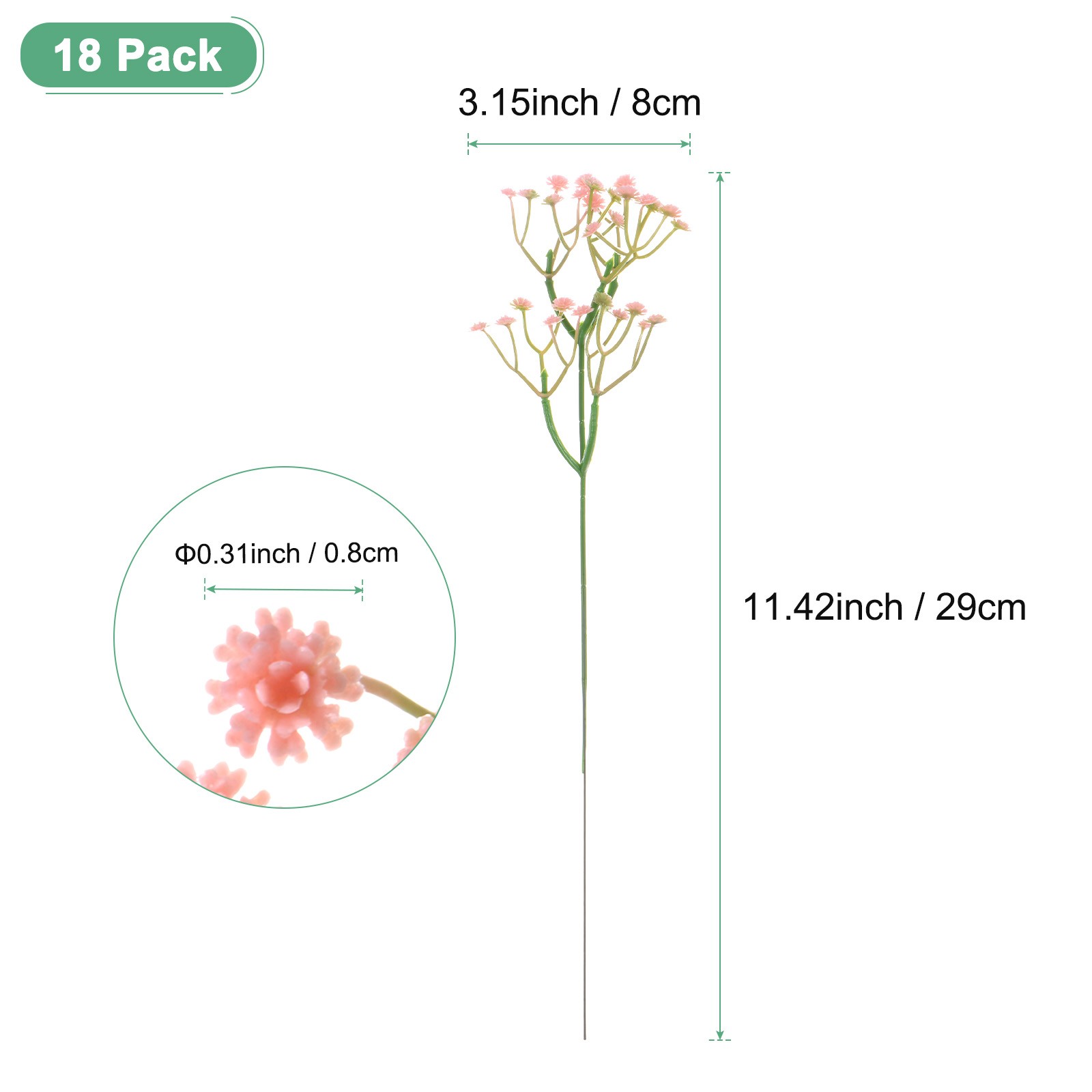 18-Pack Artificial Baby’s Breath for Home Decor Wedding [White+Yellow+Pink]