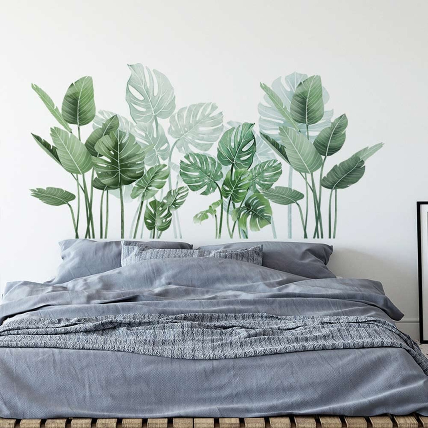 Boho Tropical Plants Wall Decals for Living Room, Natural Palm Tree Monstera …
