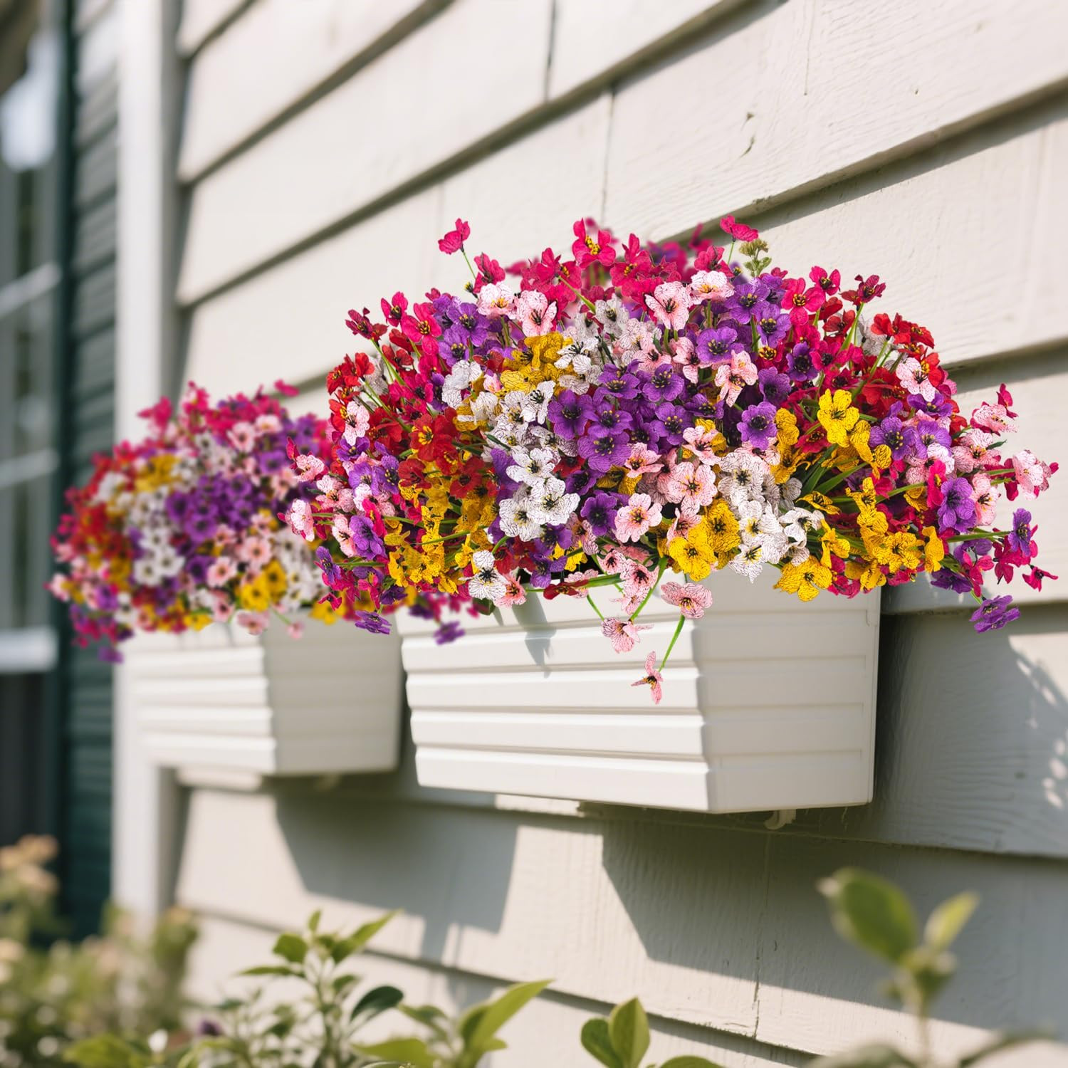 24 UV-Resistant Artificial Flowers for Indoor & Outdoor Decor – Weatherproof!