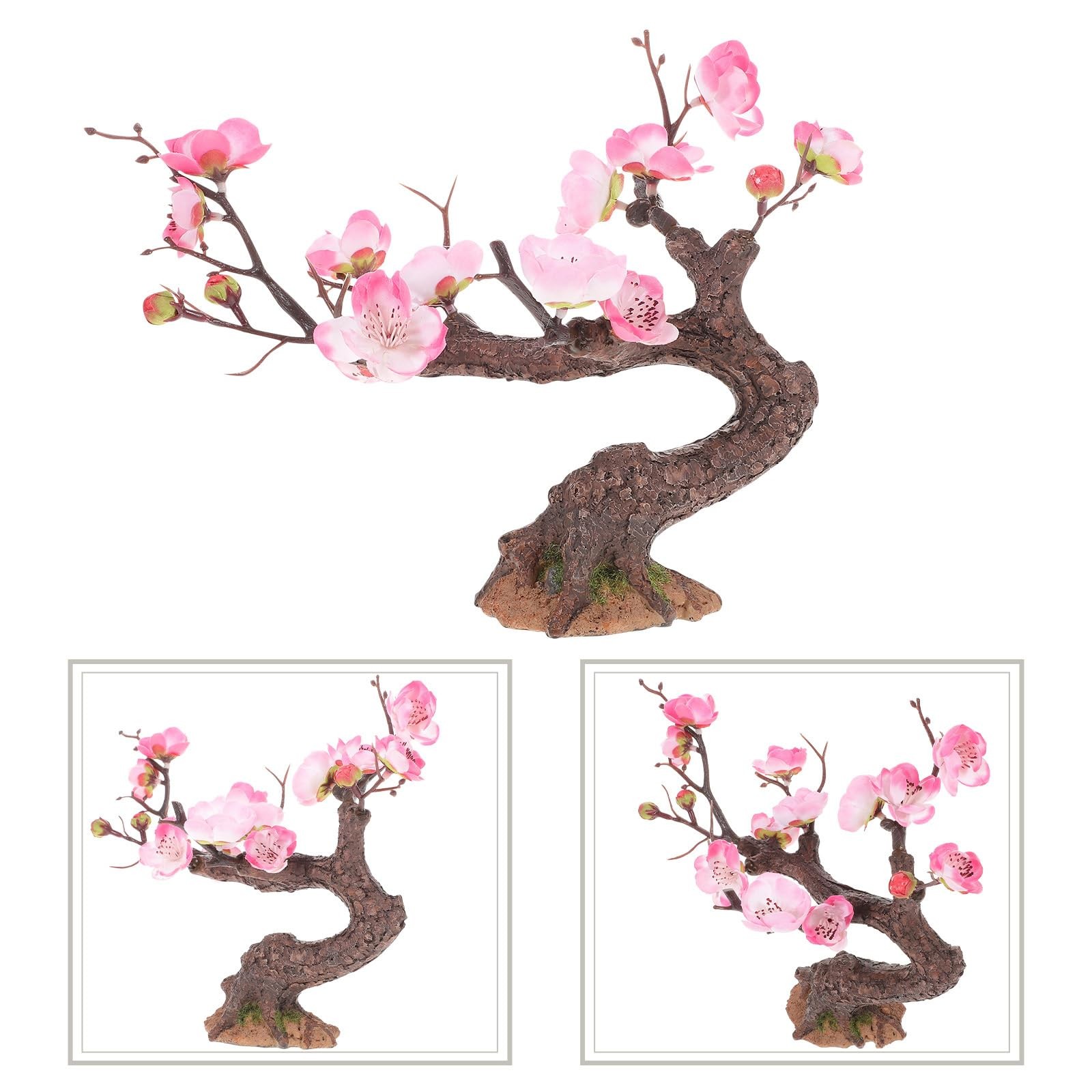 Mini Plum Tree Decoration 10.62 Inch Artificial Small Tree Ornament for Home …