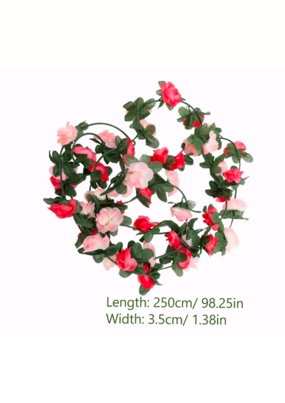 5PCS Fake Flower Garland, Silk Flower Vine, Artificial Flower Garlands, Rose..