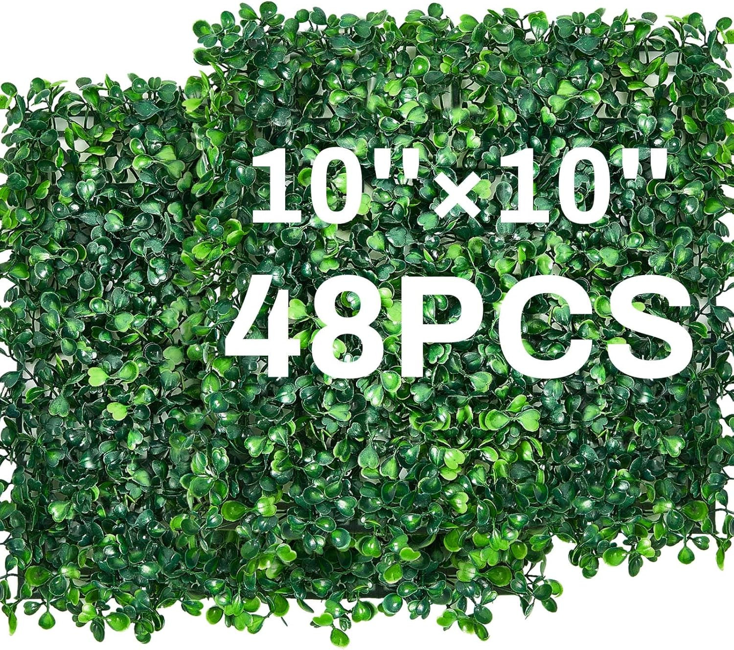 24 Pcs 10 X 10 Inch Faux Grass Wall Panels Artificial Boxwood Panels Outdoor Pri