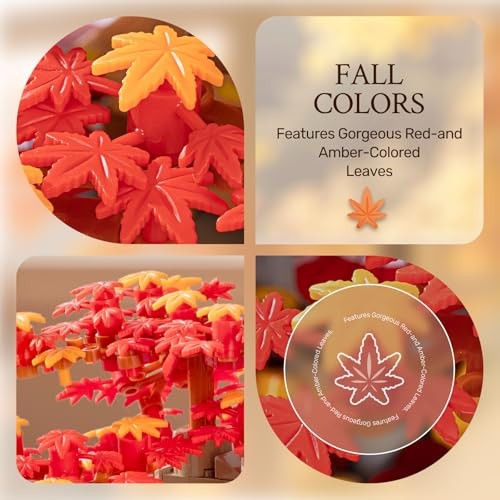 Wise Block Japanese Red Maple Bonsai Tree Building Toy Set for Adults – 900