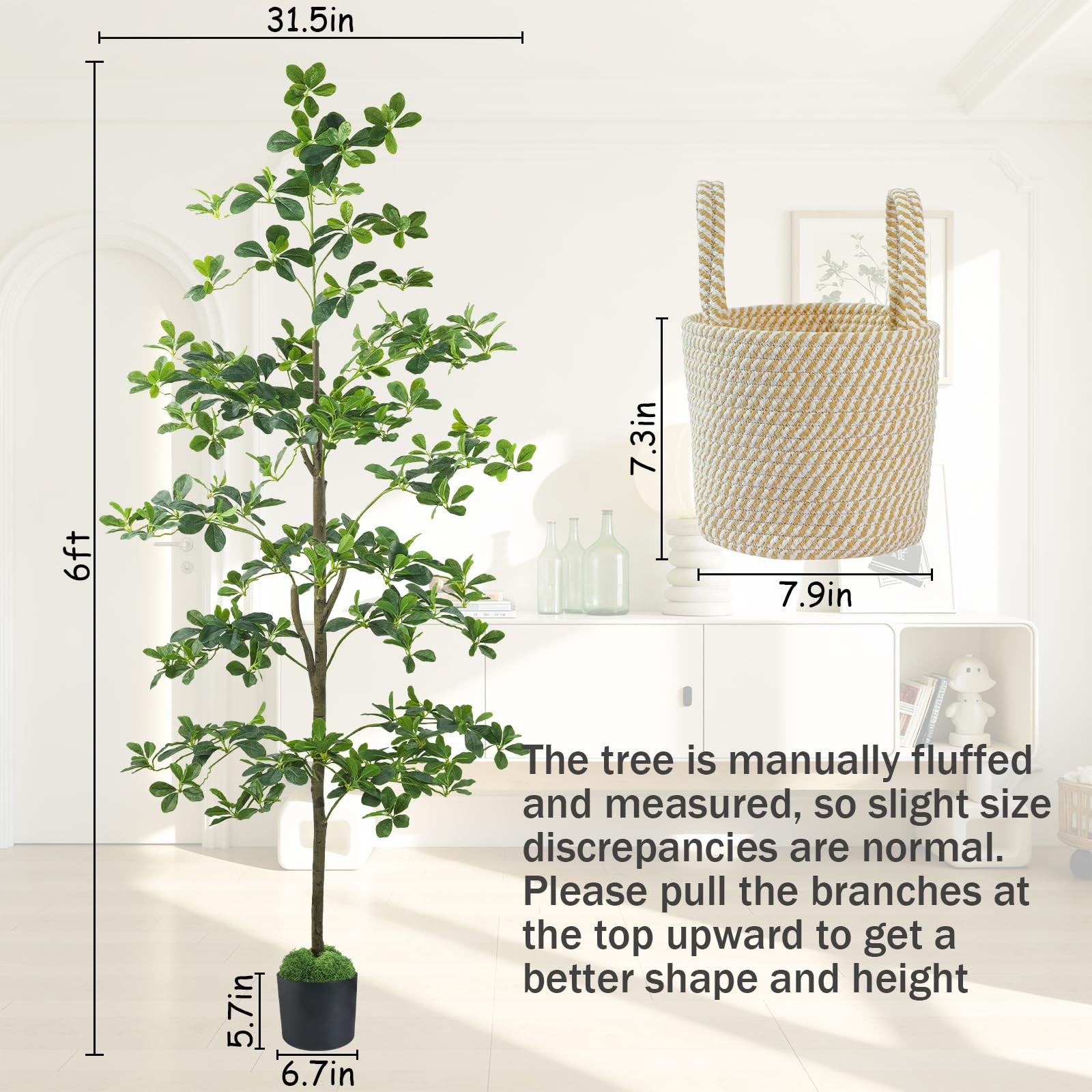 Caxchiling Artificial Black Olive Tree 6FT, Fake Potted 6ft,