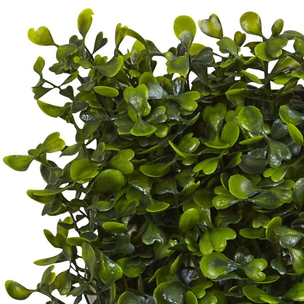 Nearly Natural 12×10 in Artificial Boxwood Hedge Panel Mat Set of 12