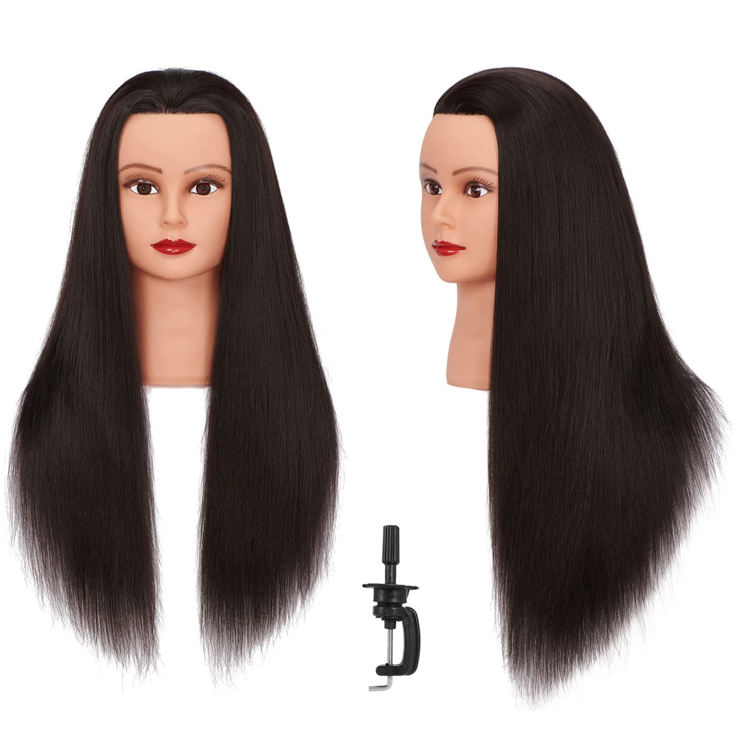 Mannequin Head 26-28″ 100% Human Hair Afro Training 26-28 Inch, Black