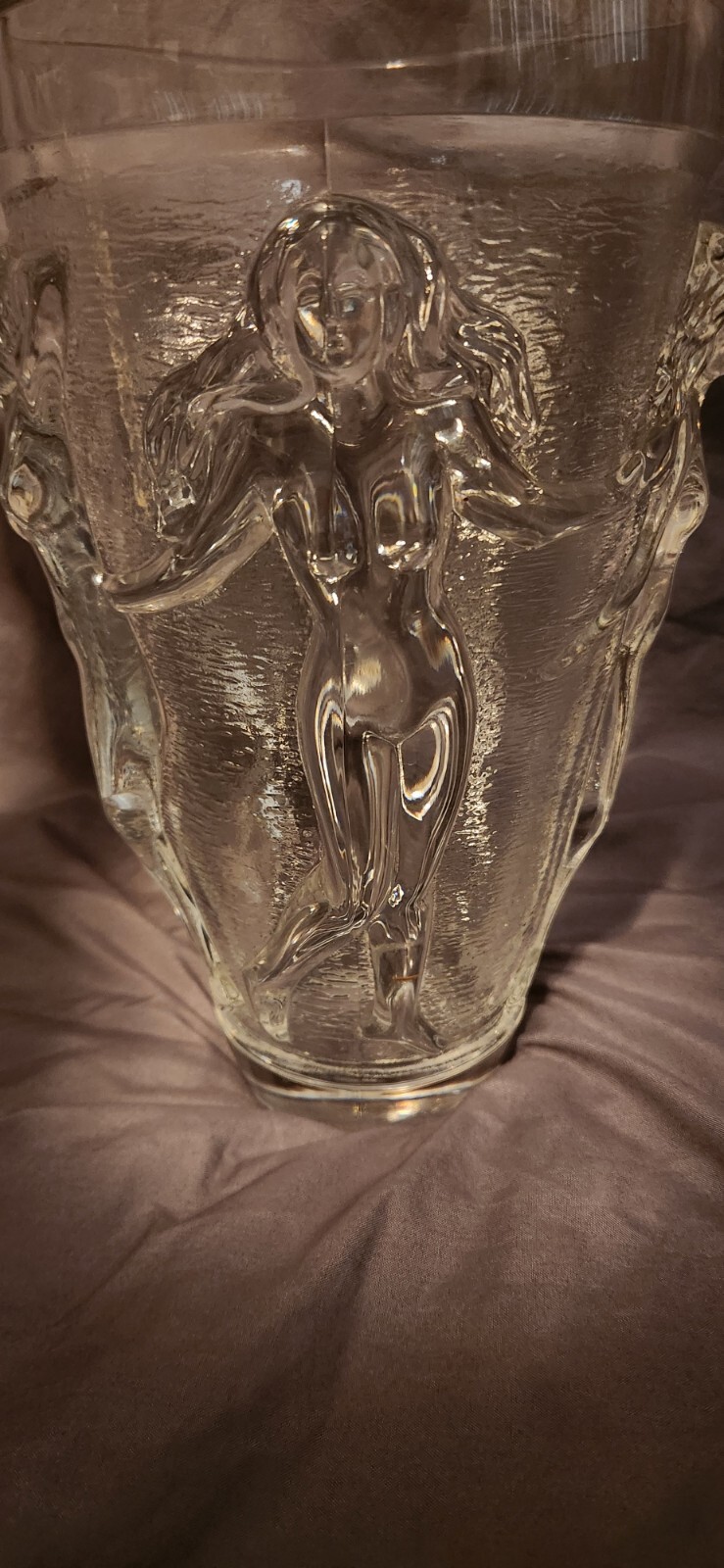 3D Dancing Nude Women Flower Vase HEAVY THICK GLASS