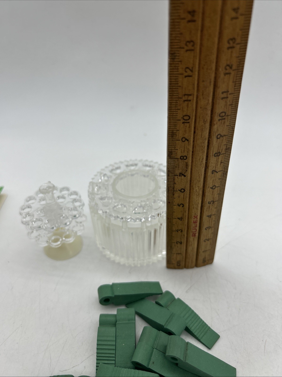 50’s Flower Arrangement Fashioner V2 Pair Candlestick Vintage Frog Australia
