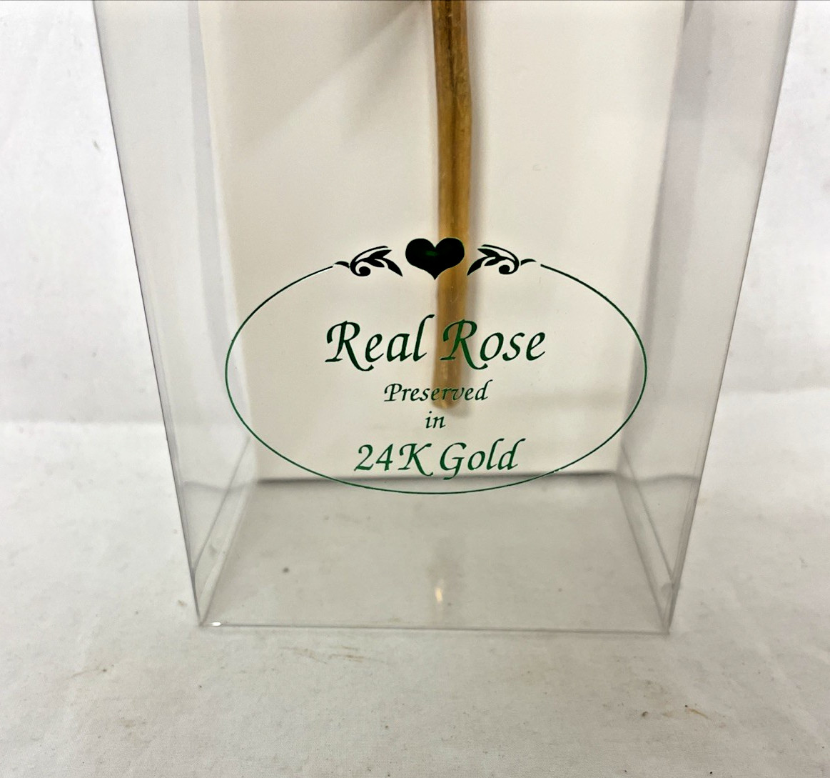 THE ETERNITY REAL ROSE FLOWER DIPPED IN 24K GOLD ORGINAL BOX TAG