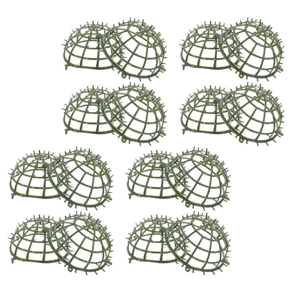 8Pcs Reusable Plastic Topiary Ball Support Cage Green Floral Arrangement Holder