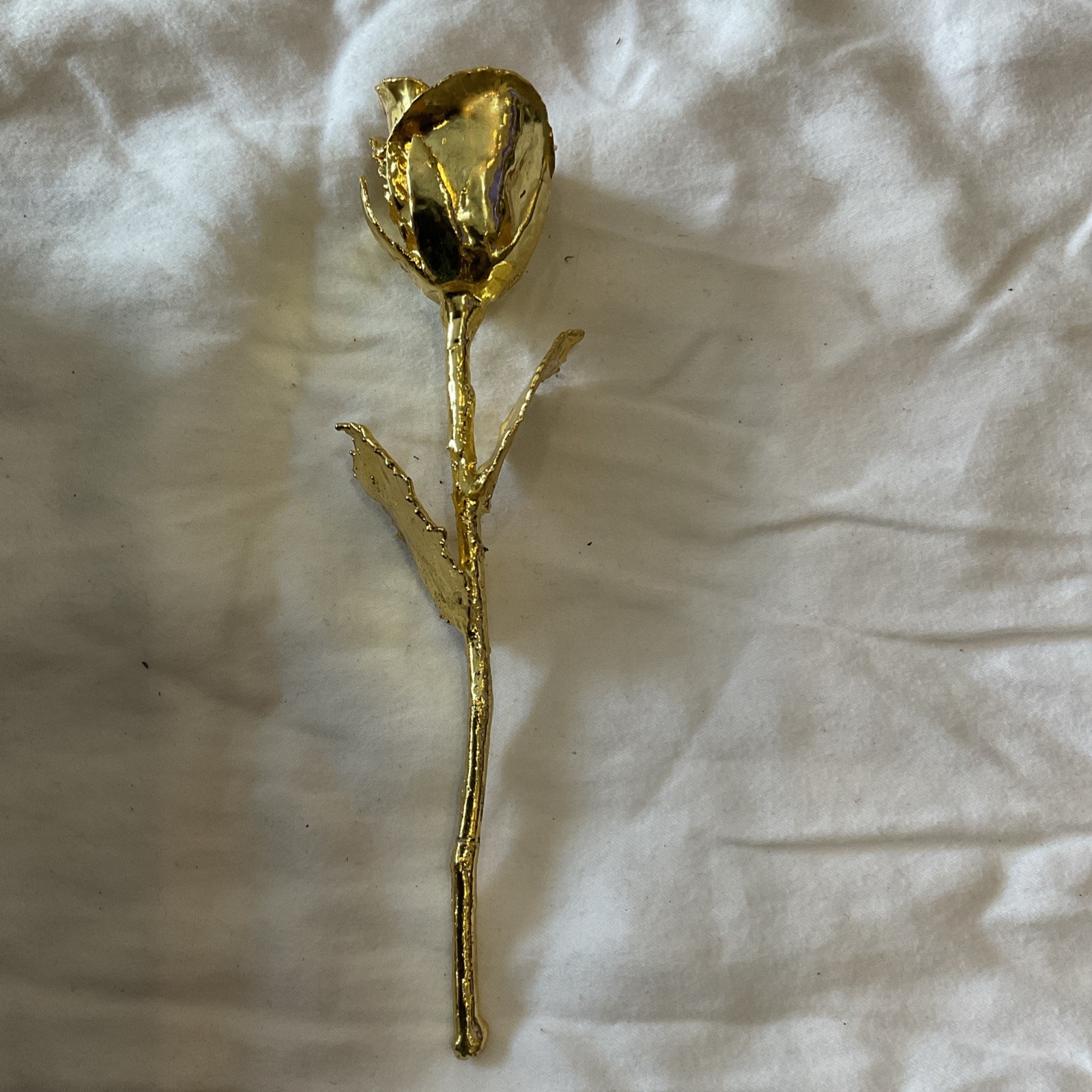 Gold Dipped 24K Natural Gold Rose with Golden Box Gift Men & Women 6″ Long