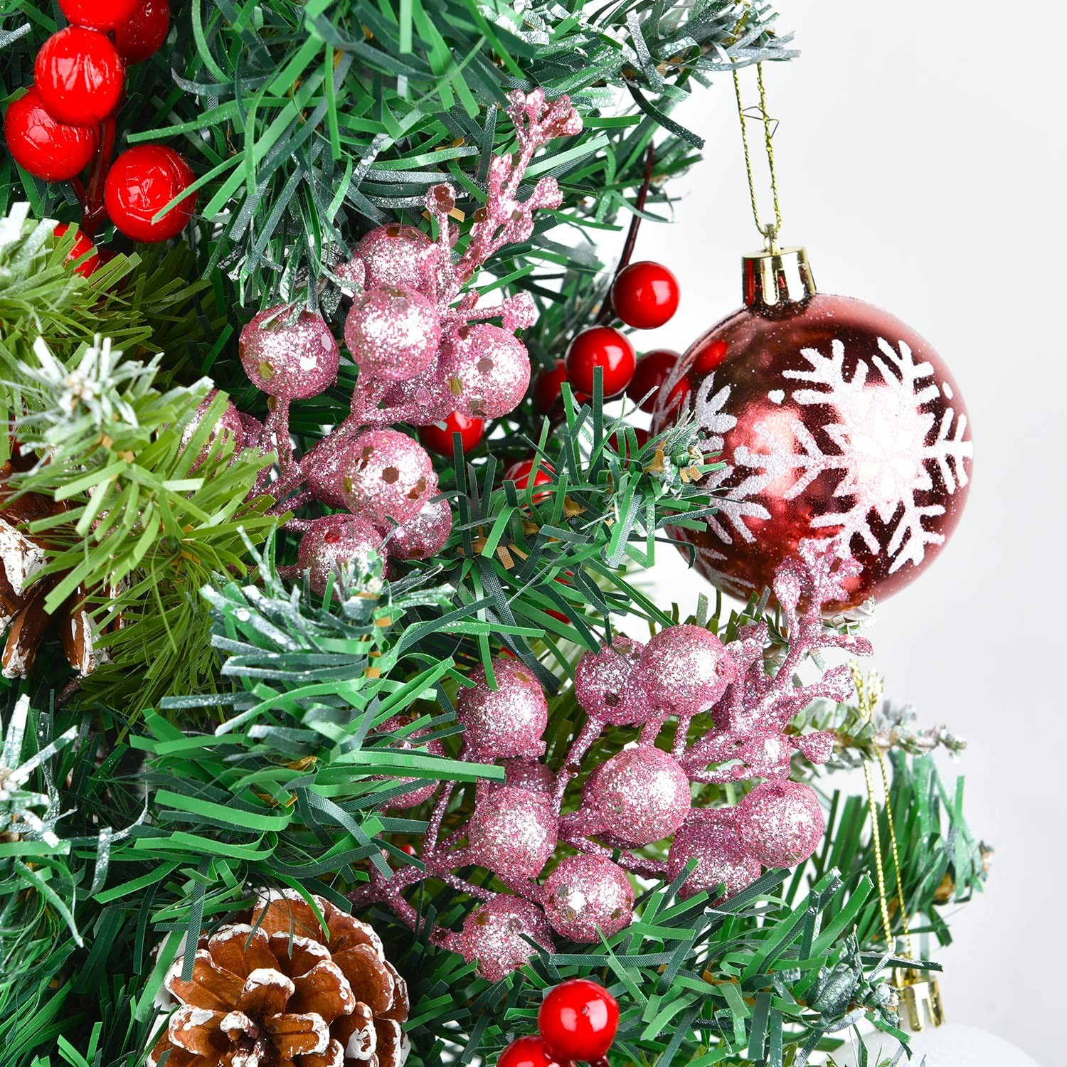 16pcs Christmas Glitter Stems Clearance, 7.8″ Artificial Christmas Picks for …