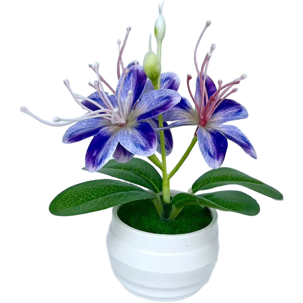 15cm Tall Fake Jasmine Flower in Pot for Indoor Outdoor Wedding Styling