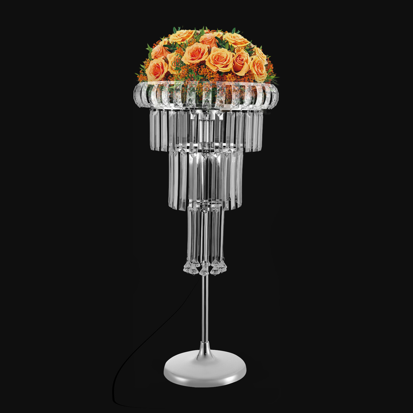 4 Tier Clear Flower Stand Wedding Party Flower Stand Wedding Decoration