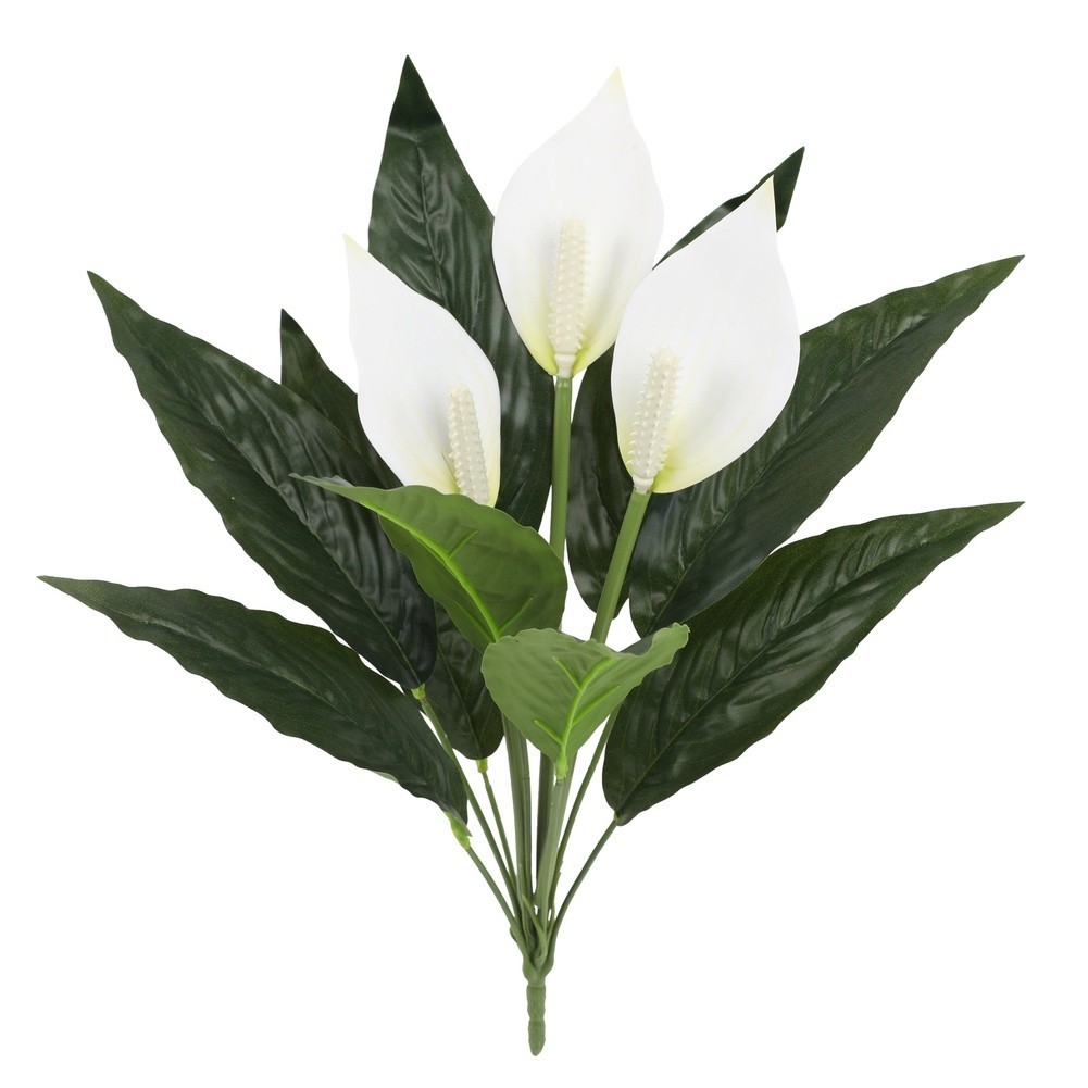 Artificial Plants 42cm White Anthurium Leaves for Wedding Photography Backdrops