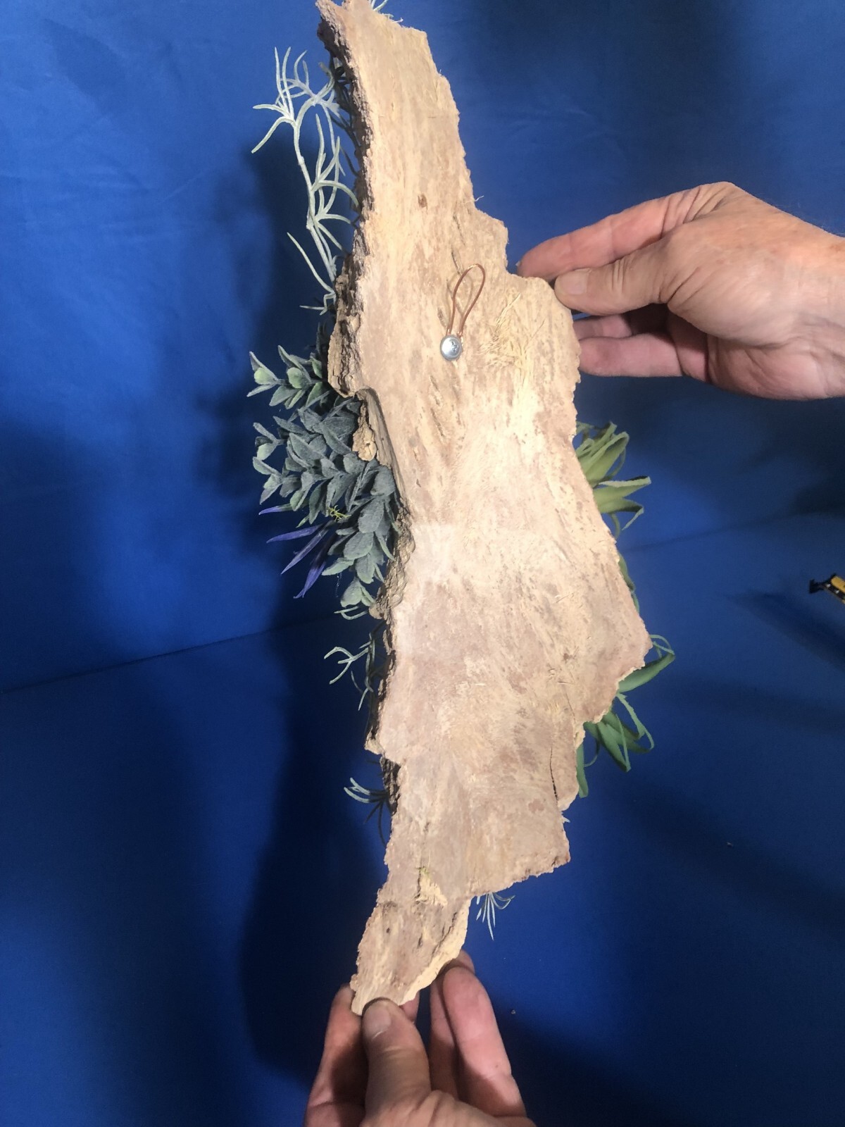 Home Decor Bathroom Wall Art Real Bark Artificial Air Plant Handmade USA