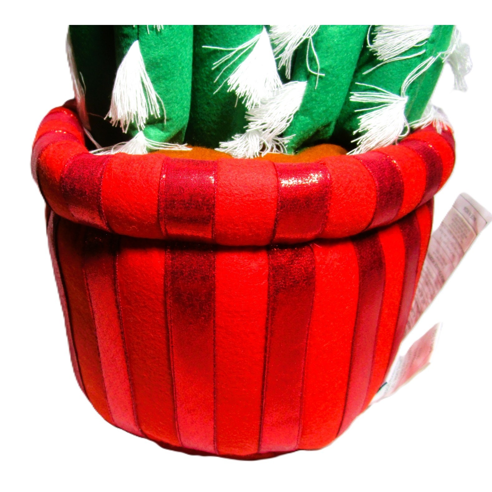 Plush Fabric Cactus Table Centerpiece Soft Sculpture Boho Home Decor 15 Inches