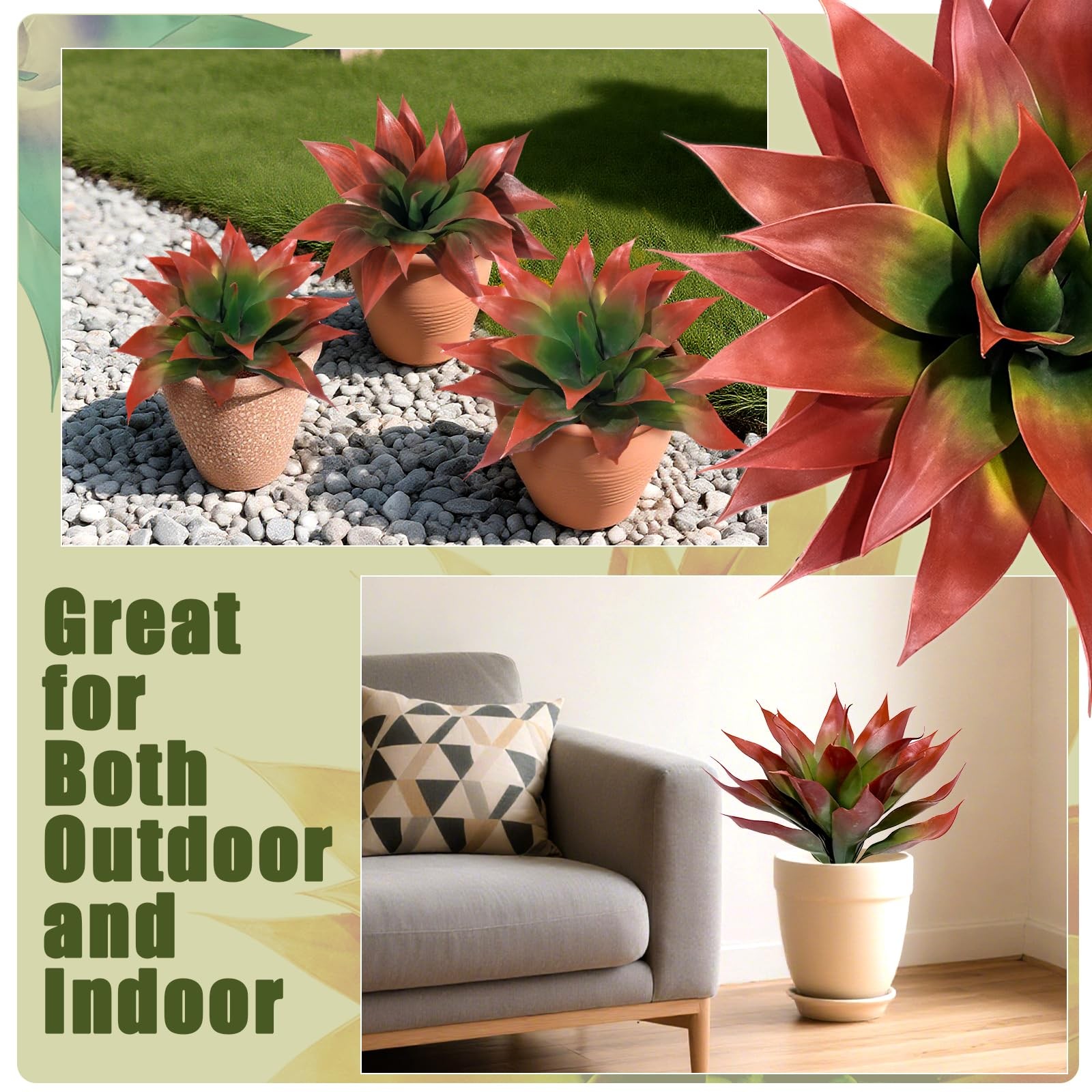 Best Artificial Agave Plants, Realistic UV Resistant Fake Aesthetic Plants for