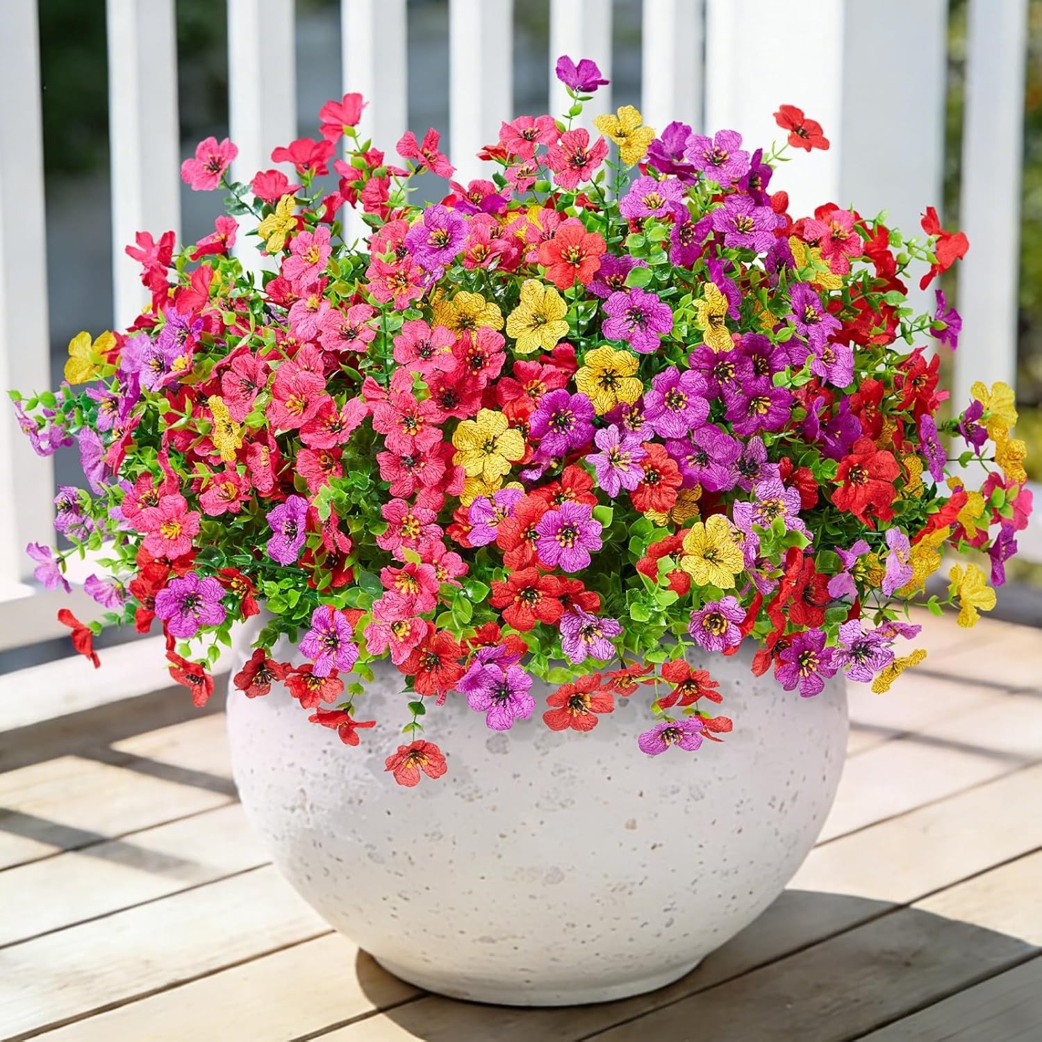Realistic Silk Daisy Flower Bunches – 12 Count for Indoor and Outdoor Use