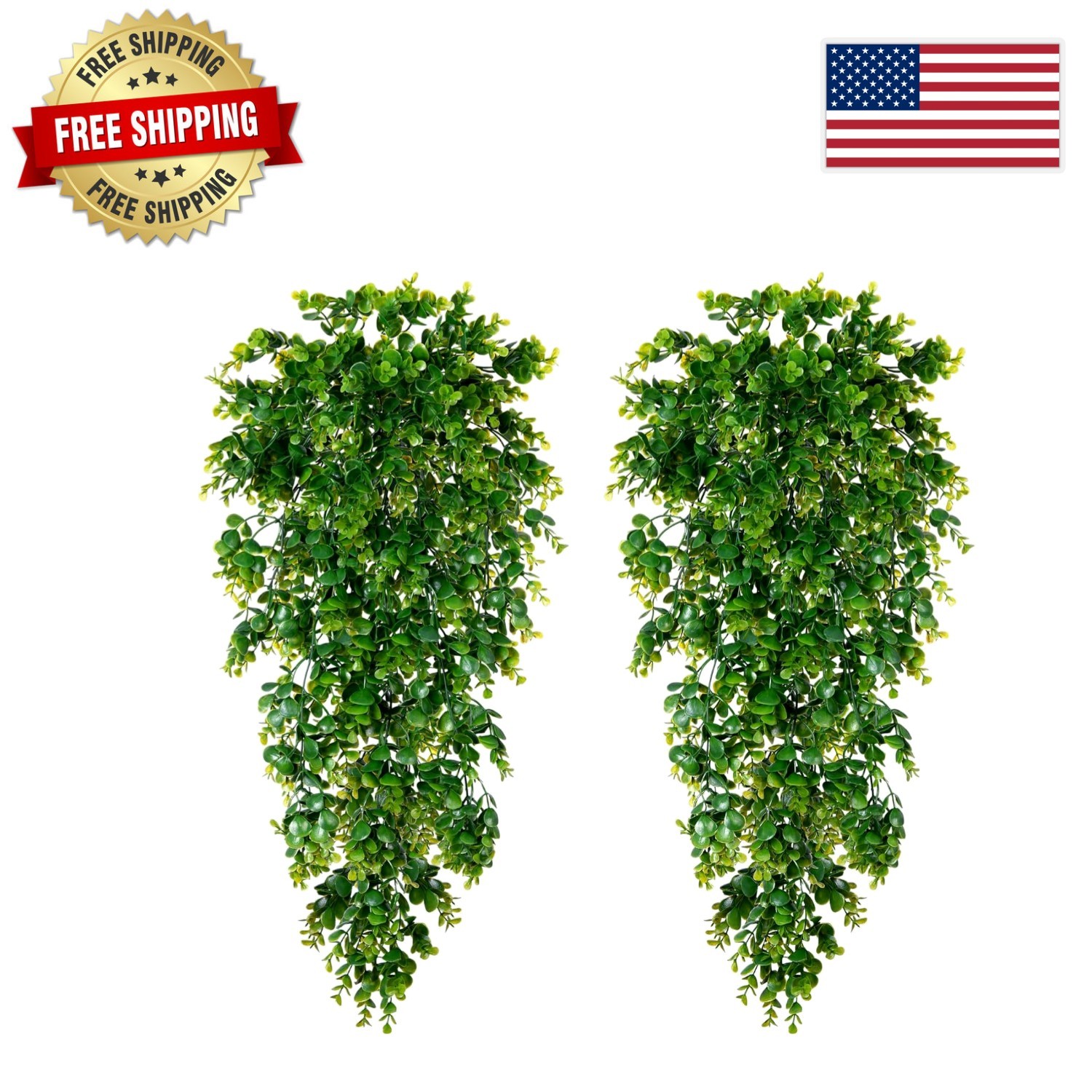Versatile 2pcs Artificial Eucalyptus Vines for -Round Home & Garden Decor