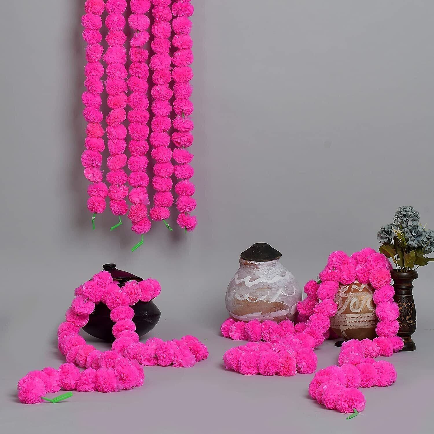 10 PC Artificial marigold indian Event Wedding Flower Garlands Vine Decorative