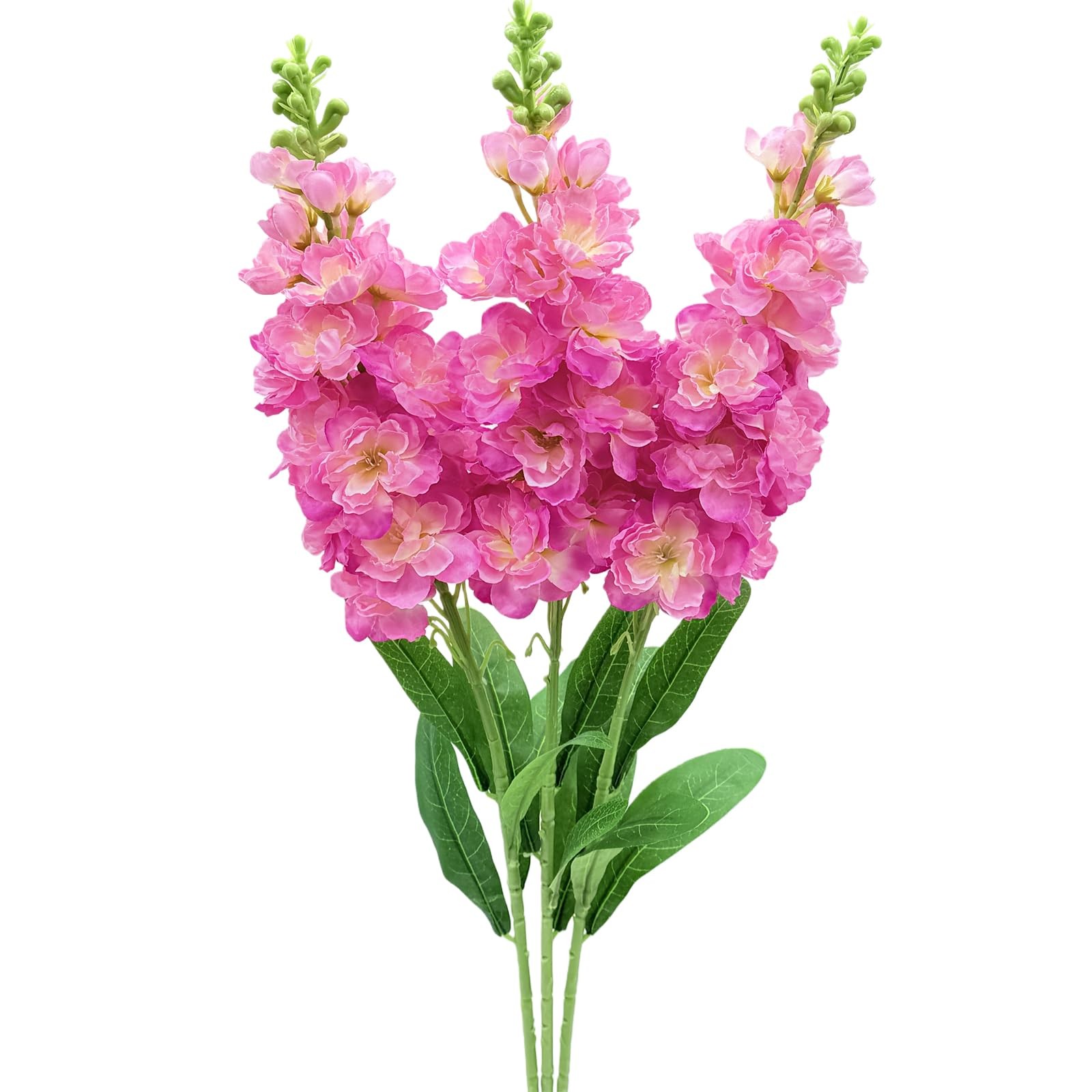 Artificial Delphinium Flowers 3pcs Pink Silk Larkspur Flowers Faux Snapdragon…
