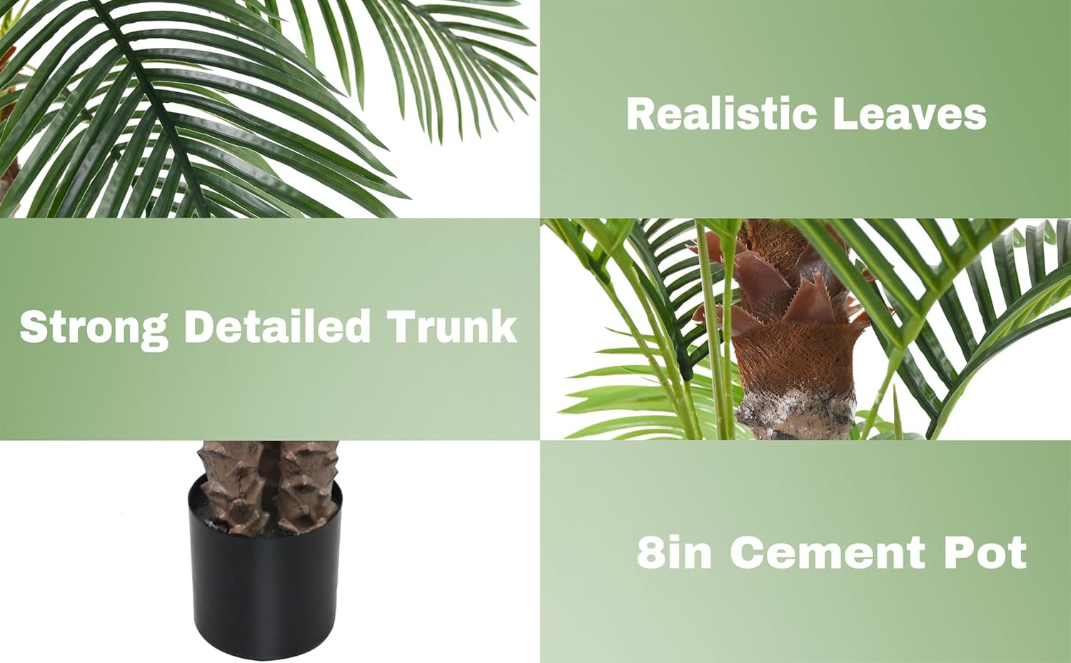 Artificial Phoenix Palm Tree 9Ft Large Faux Silk Palm Plants Tropical UV Resista