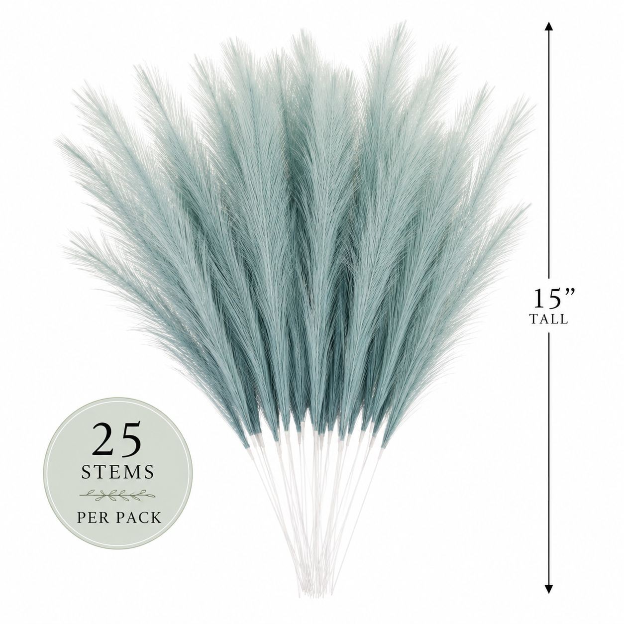 Smoky Teal Faux Pampas Grass Blue Pampas Stems Coastal Decor Boho Decor Wedding