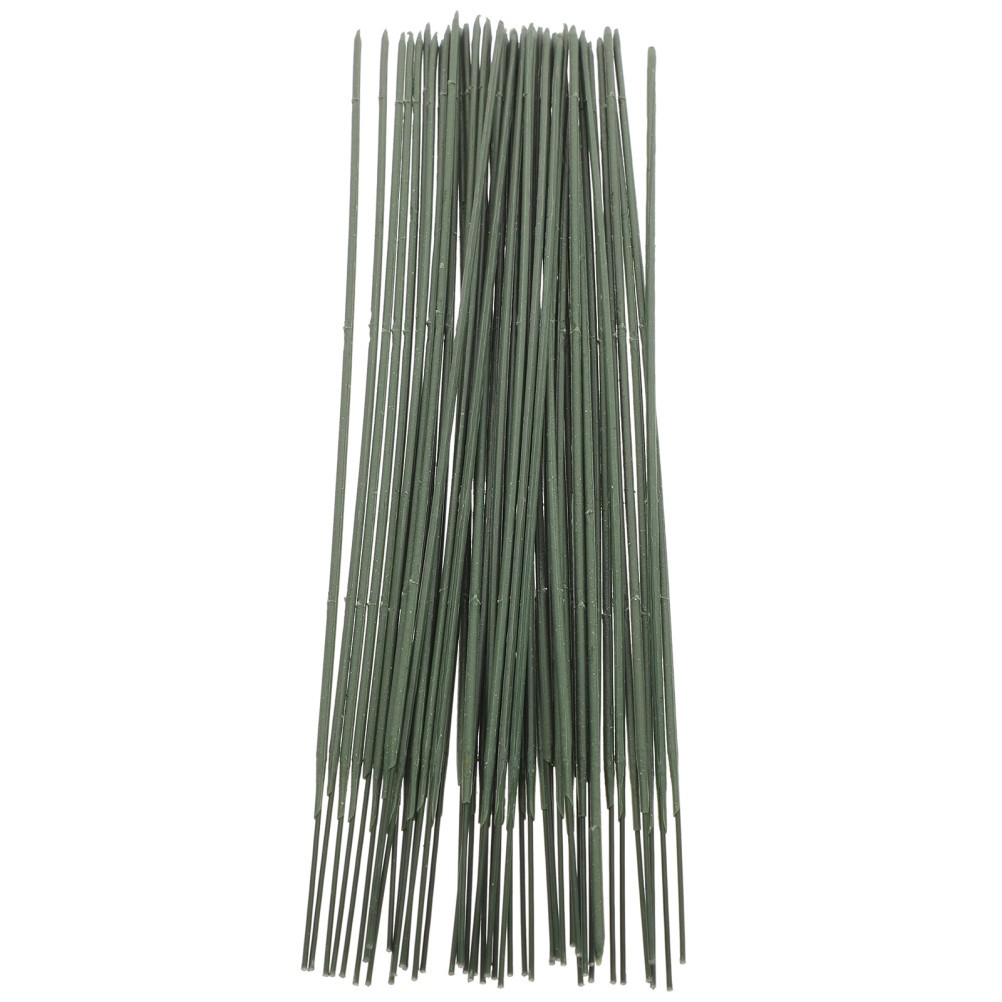 50Pcs Reusable Green Crafting Floral Wire Stems for Home and Wedding Decorations