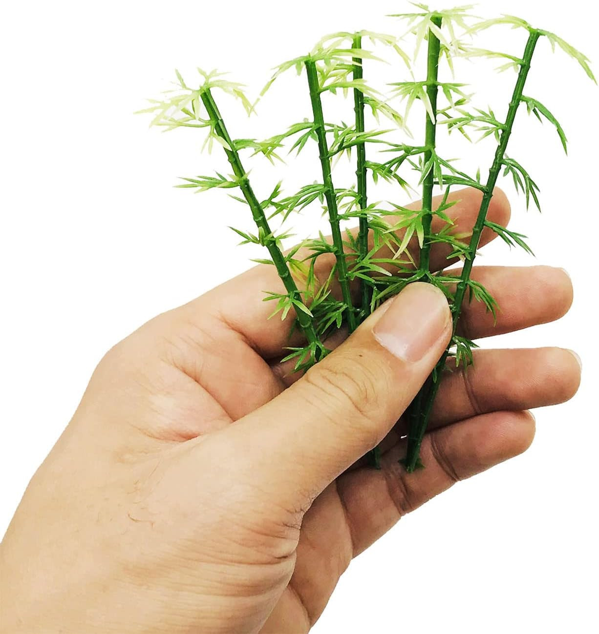 40 PCS Model Bamboo Trees, 2 Size Green Plastic Bamboo Trees for Home Decoration