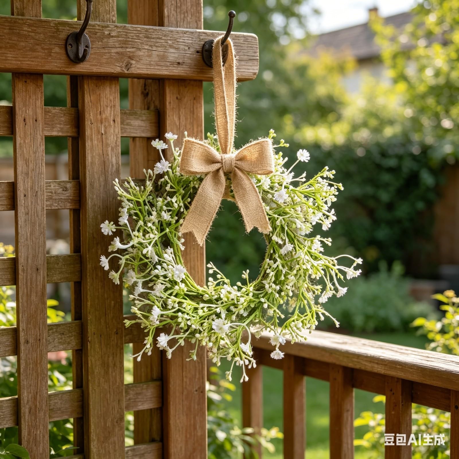 4 Pcs Mini Baby Breath Hanging Wreaths Gypsophila Candle Rings Pillar Holder …