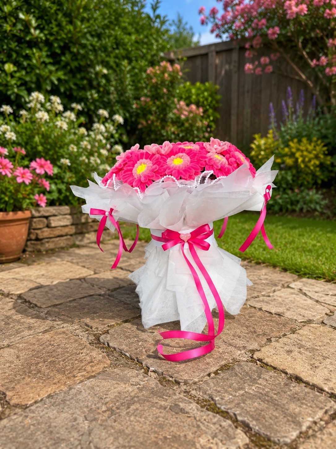 Handmade Pipe Cleaner Gerbera Bouquet | Custom Gift | Unique Floral Arrangement