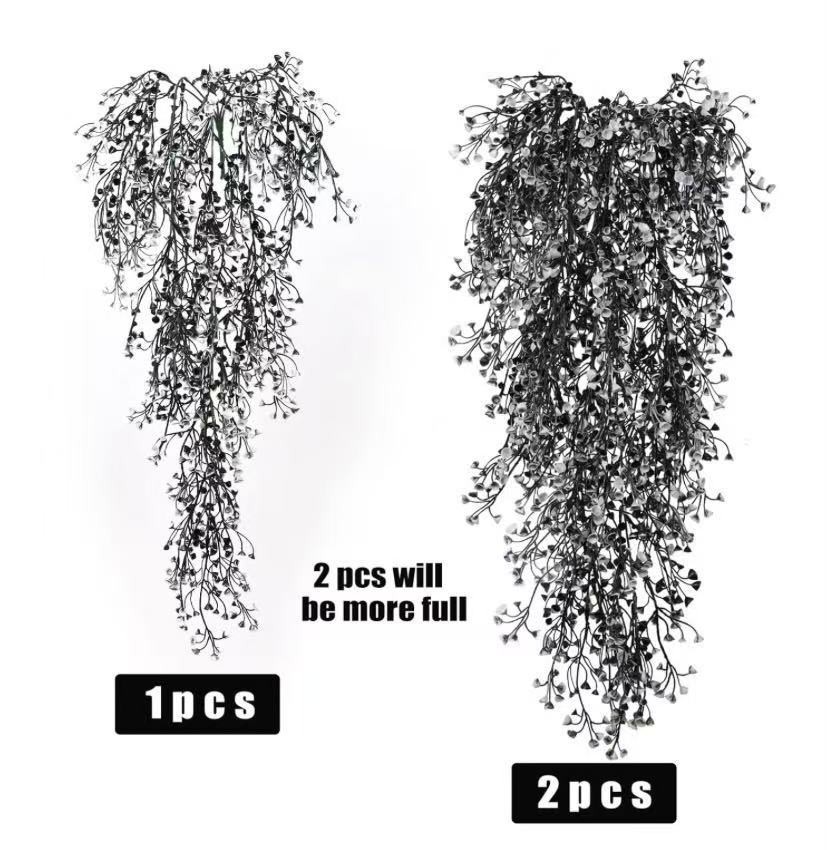 4PCS Decorative Flowers Vine Hanging Artificial Plants Hanging Plant