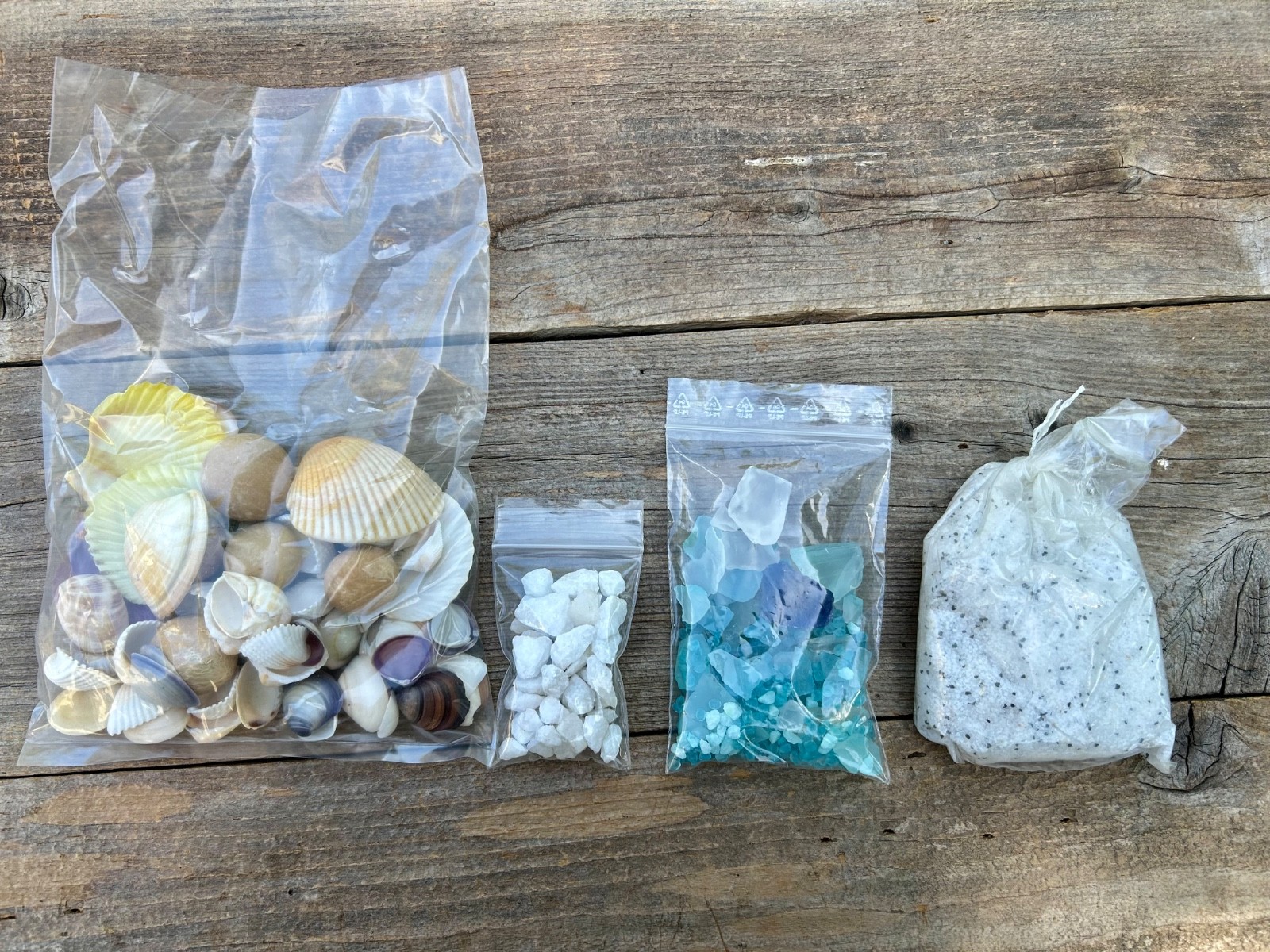Ocean Vase Filler Beach Decor – Collection of Sand, Sea Glass, Sea Shells, etc.