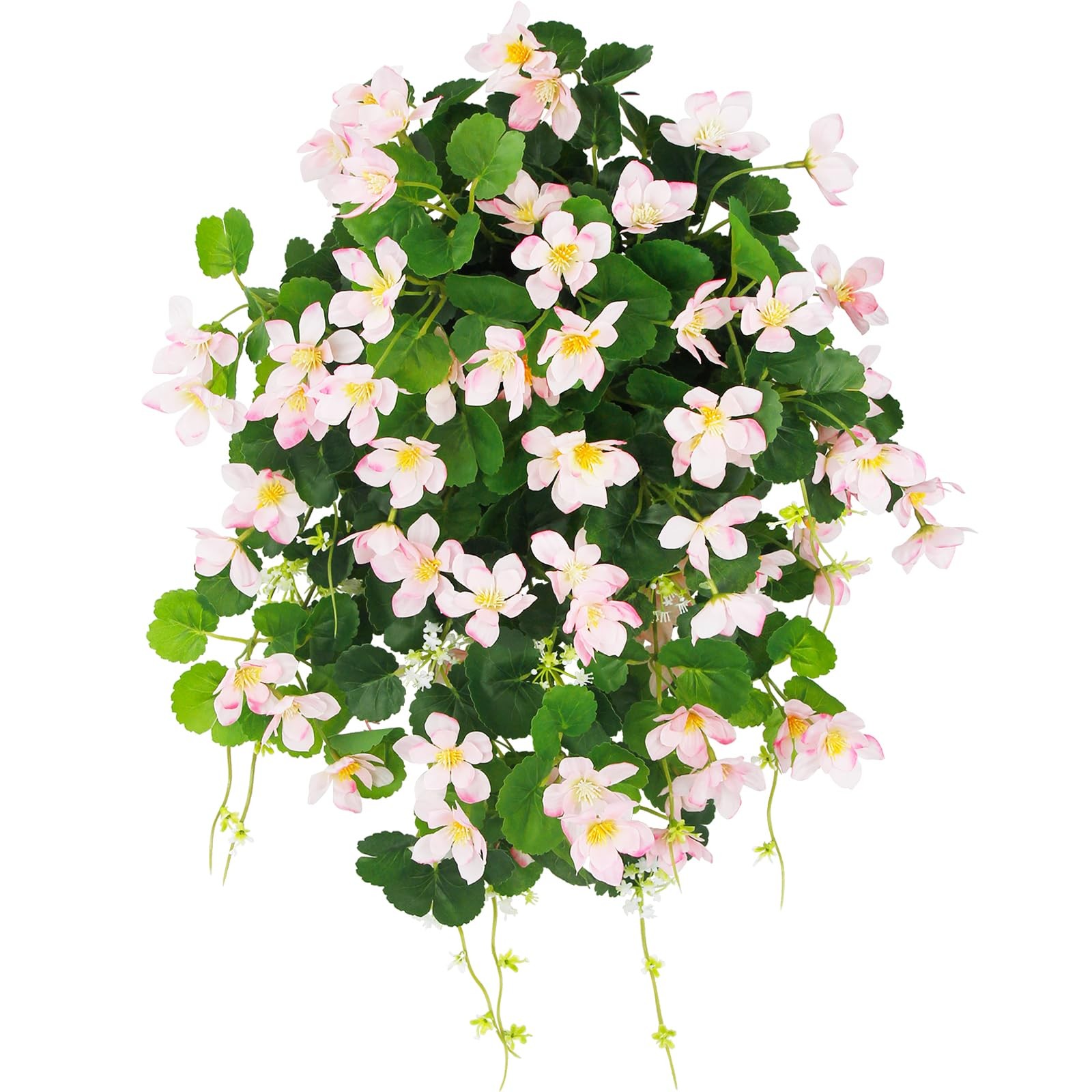ACRYCS 2 Pcs Artificial Hanging Flowers for Outdoors Summer Decor UV Resistan…