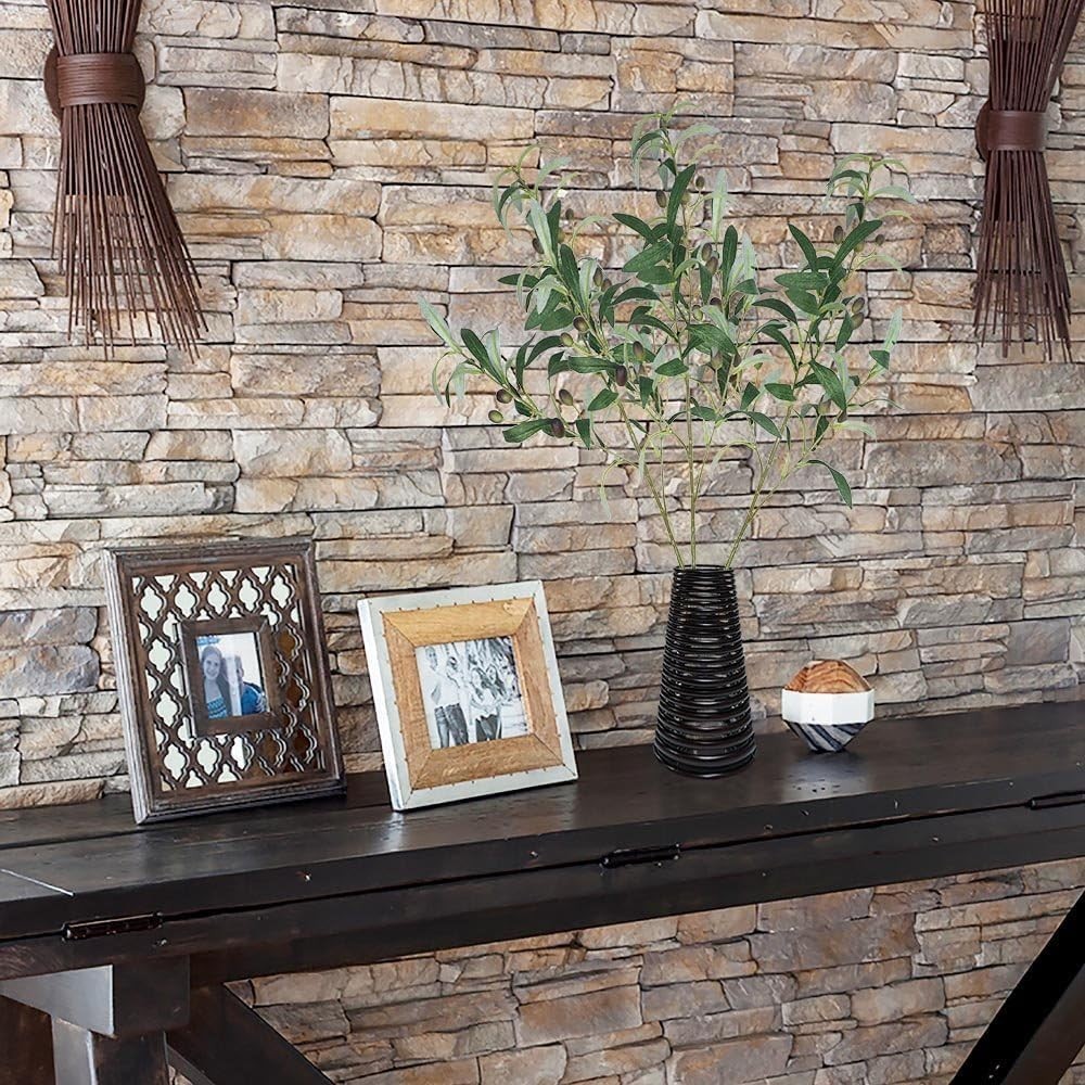 28-Inch Artificial Olive Branches – Durable Faux Stems for Stylish Arrangements